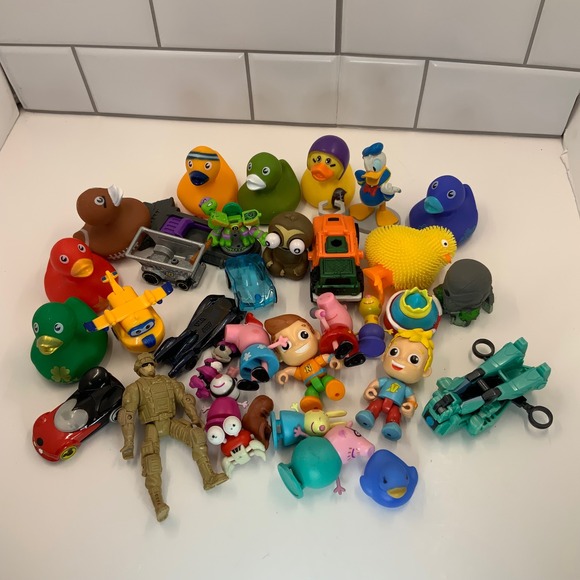 Mixed Brand Other - Mixed Brand Mini Figure Toy Lot Plastic Rubber Multicolor 30 Piece Set